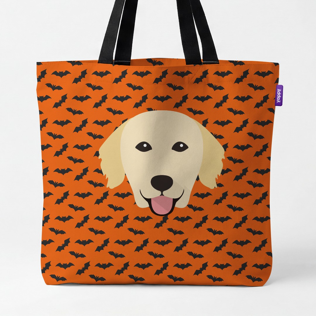 'Bat Attack' - Personalized {breedCommonName} Canvas Bag