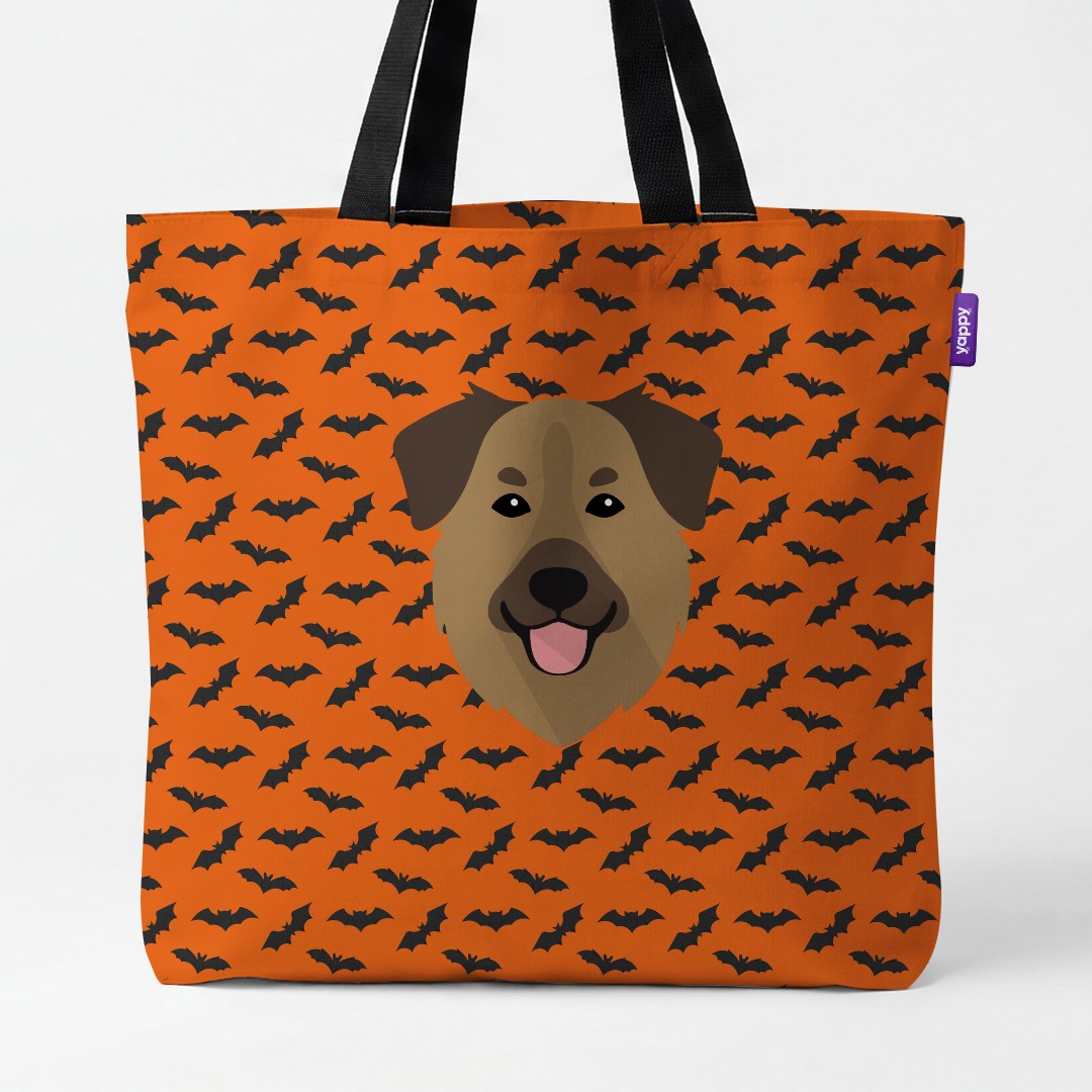 'Bat Attack' - Personalised {breedCommonName} Canvas Bag