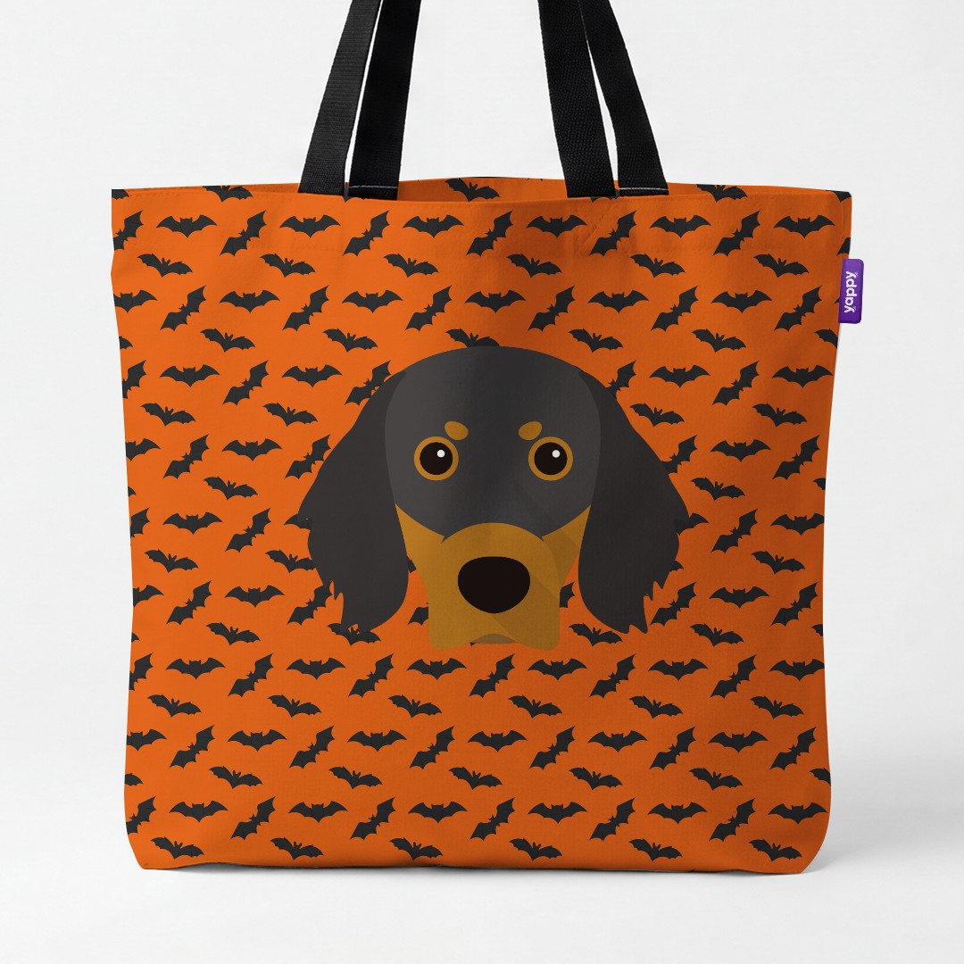 'Bat Attack' - Personalized {breedCommonName} Canvas Bag