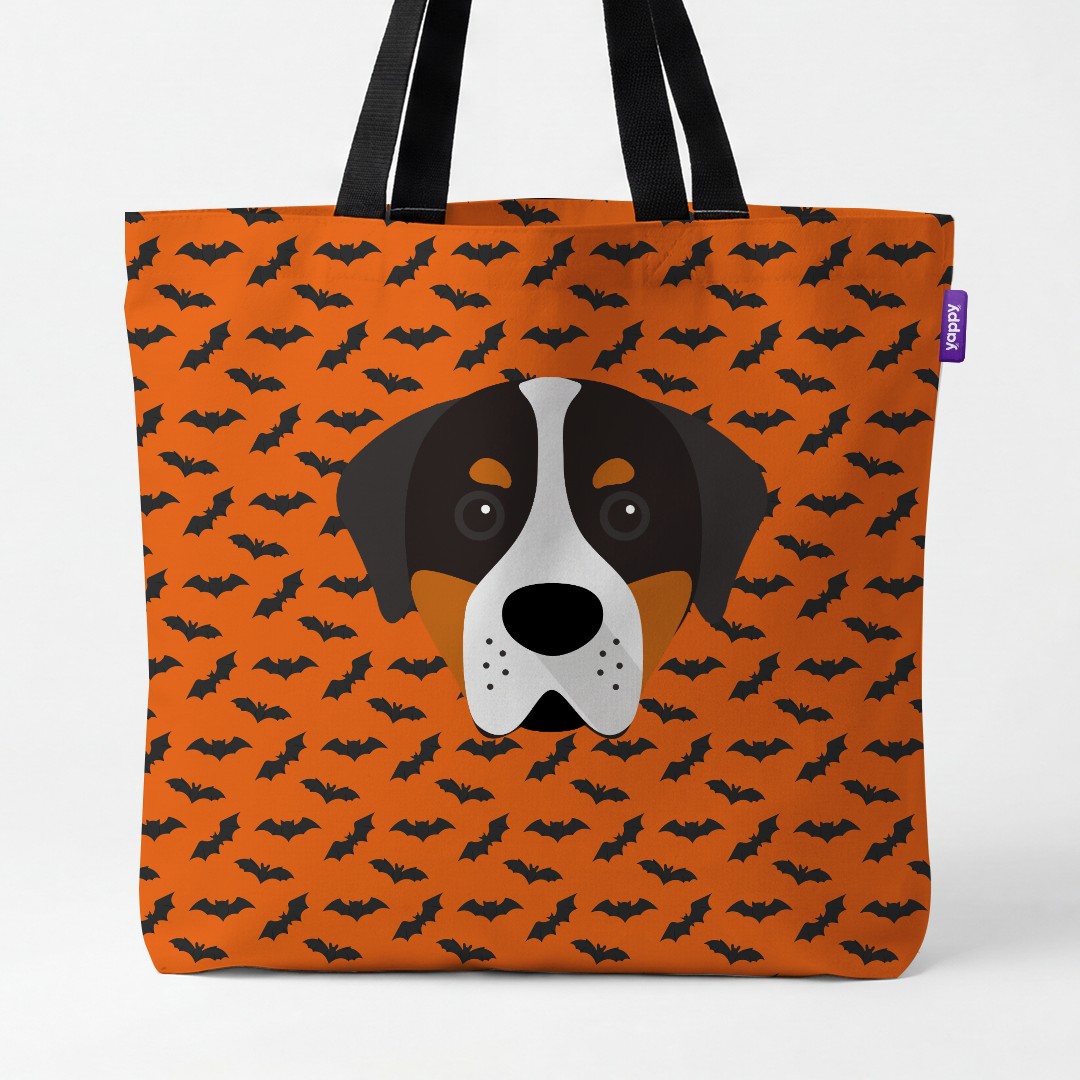 'Bat Attack' - Personalized {breedCommonName} Canvas Bag