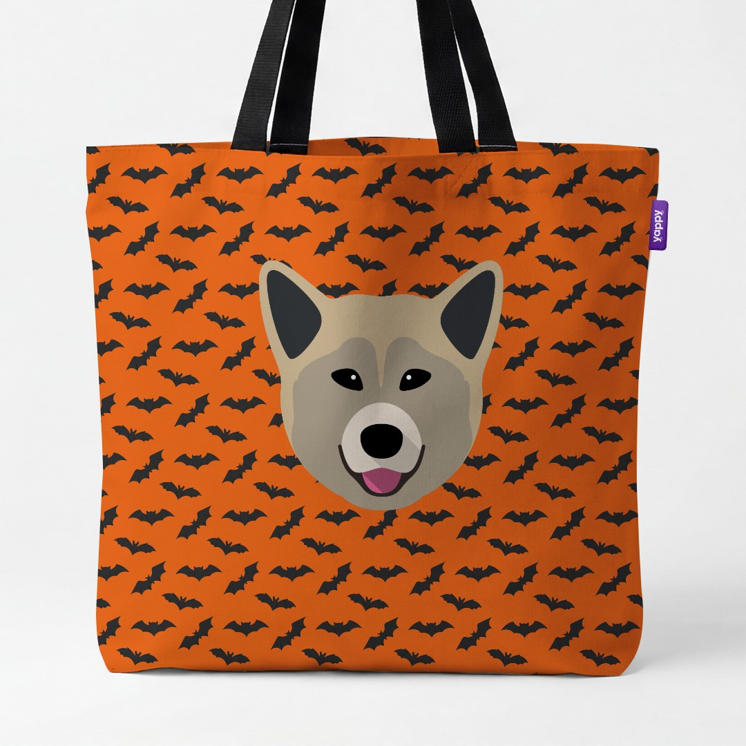 'Bat Attack' - Personalized {breedCommonName} Canvas Bag