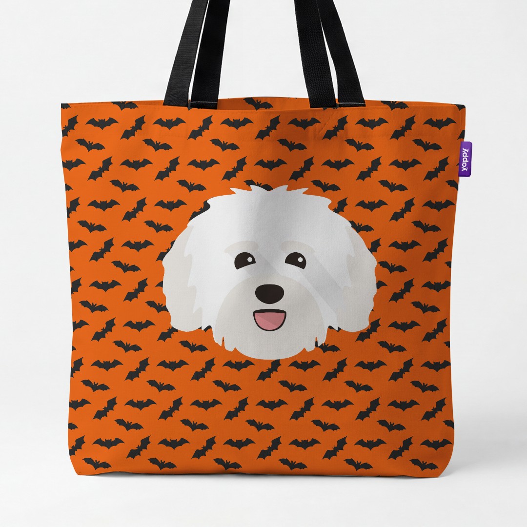 'Bat Attack' - Personalized {breedCommonName} Canvas Bag