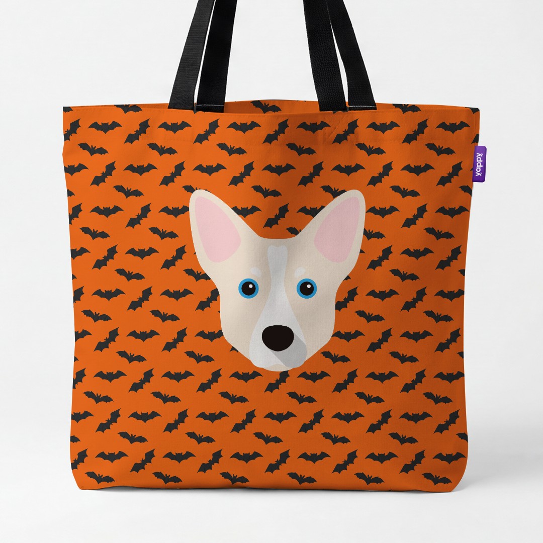 'Bat Attack' - Personalized {breedCommonName} Canvas Bag