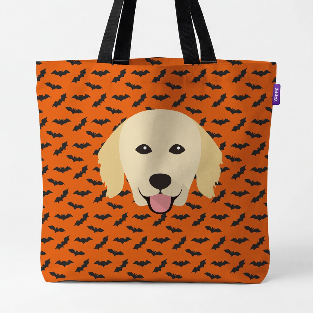 'Bat Attack' - Personalized {breedCommonName} Canvas Bag