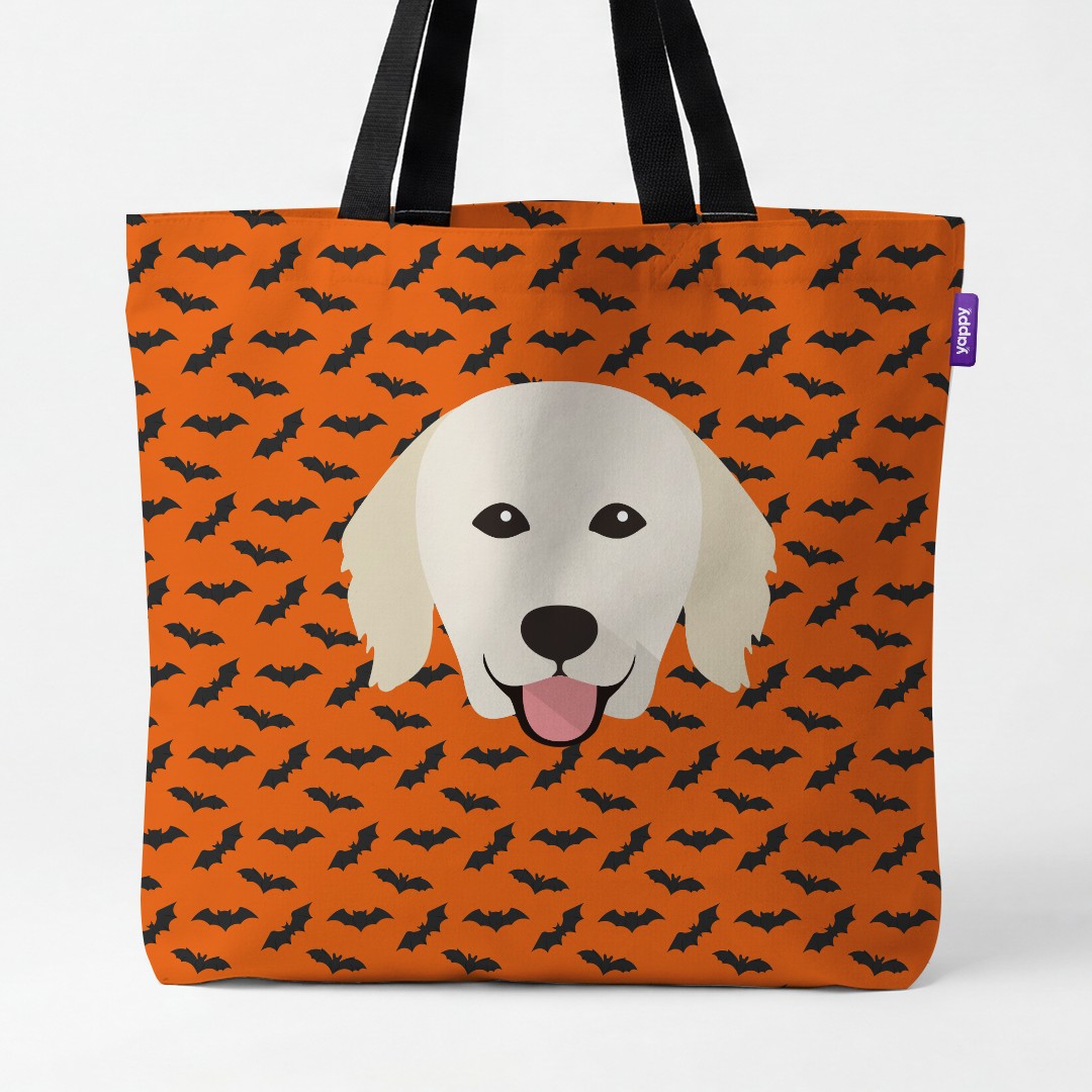 'Bat Attack' - Personalized {breedCommonName} Canvas Bag