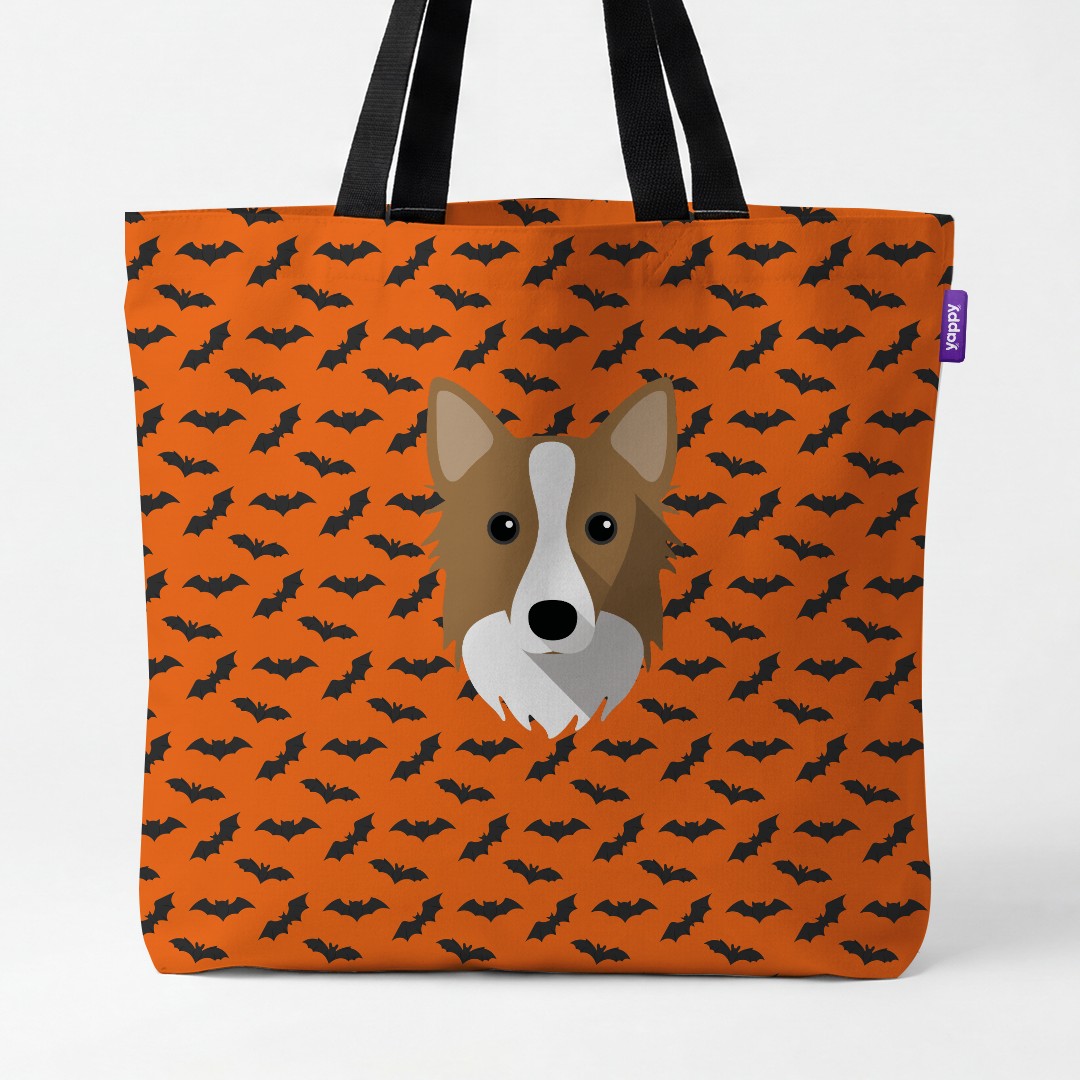'Bat Attack' - Personalized {breedCommonName} Canvas Bag
