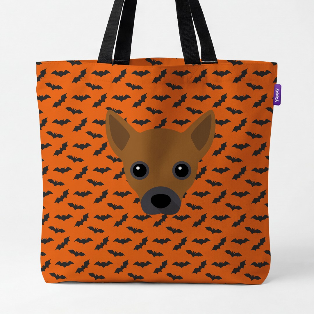 'Bat Attack' - Personalized {breedCommonName} Canvas Bag