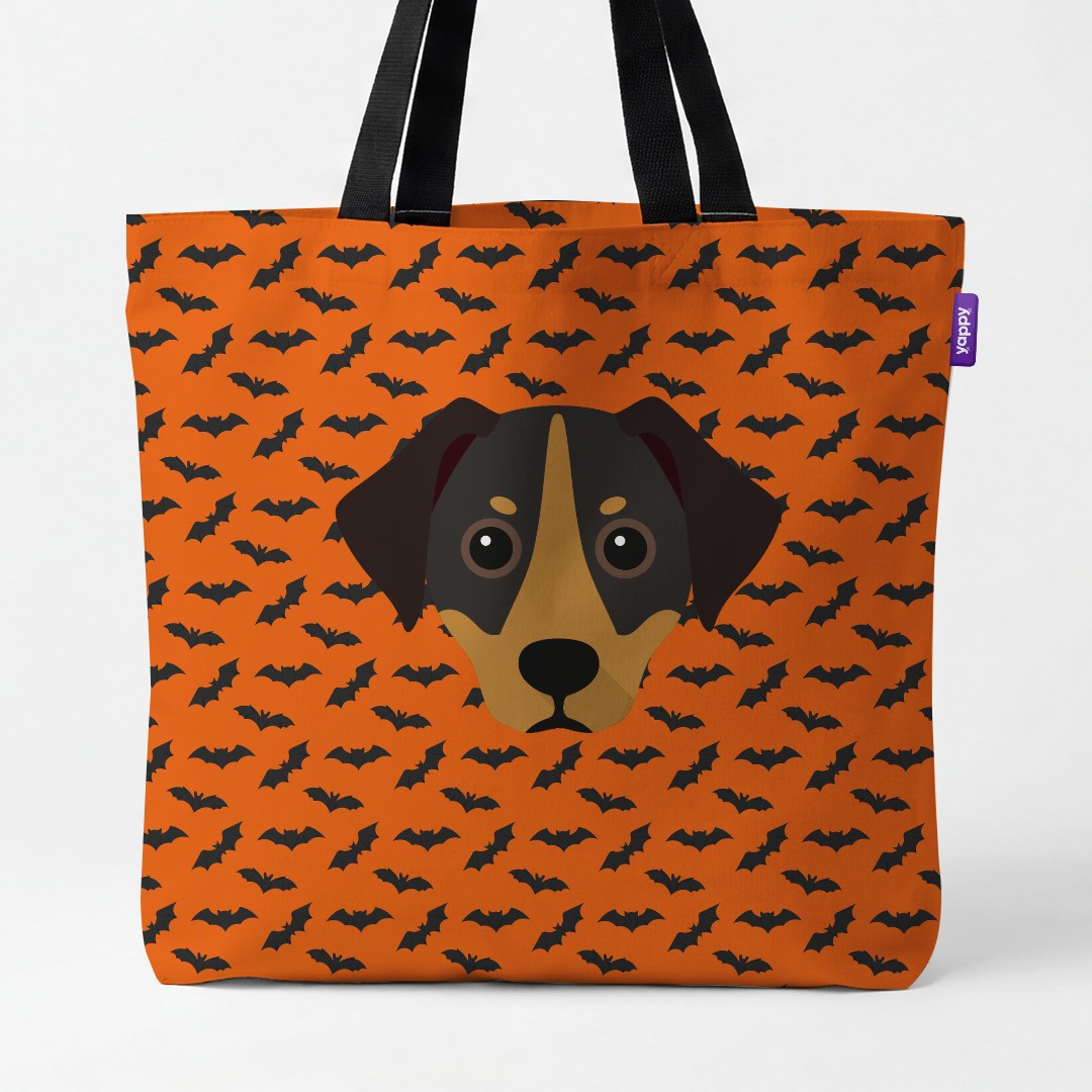 'Bat Attack' - Personalized {breedCommonName} Canvas Bag