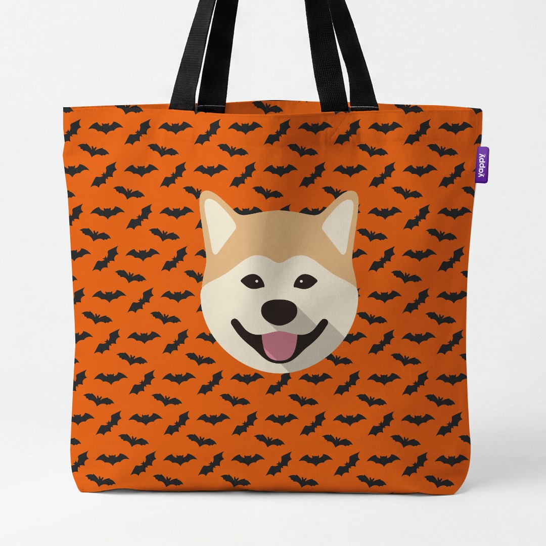 'Bat Attack' - Personalized {breedCommonName} Canvas Bag