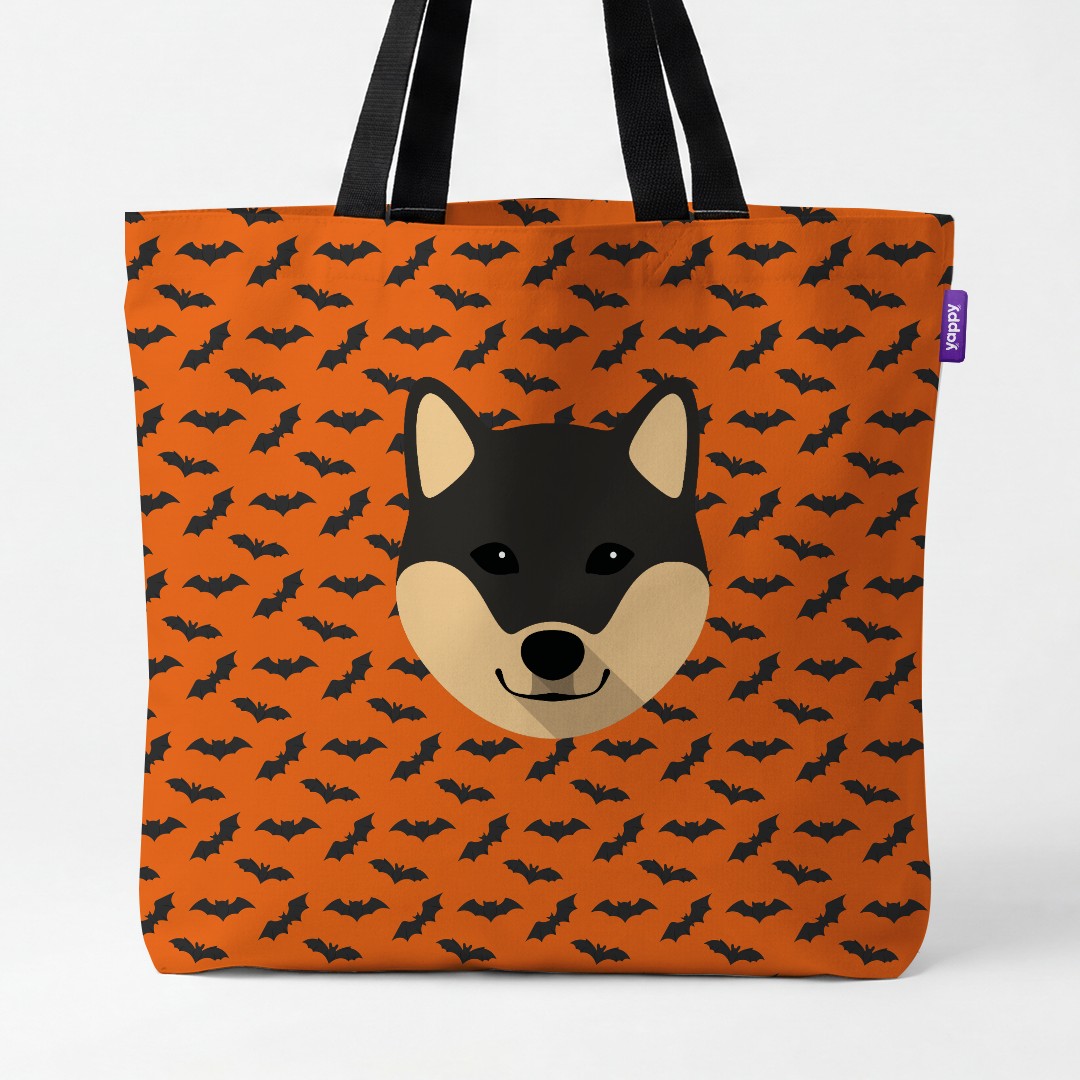 'Bat Attack' - Personalized {breedCommonName} Canvas Bag
