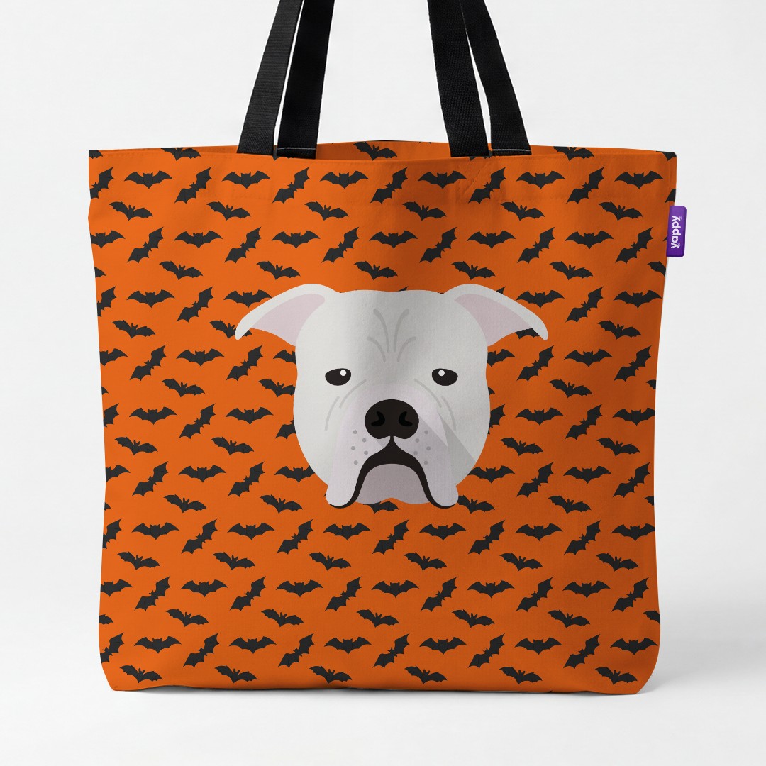 'Bat Attack' - Personalised {breedCommonName} Canvas Bag