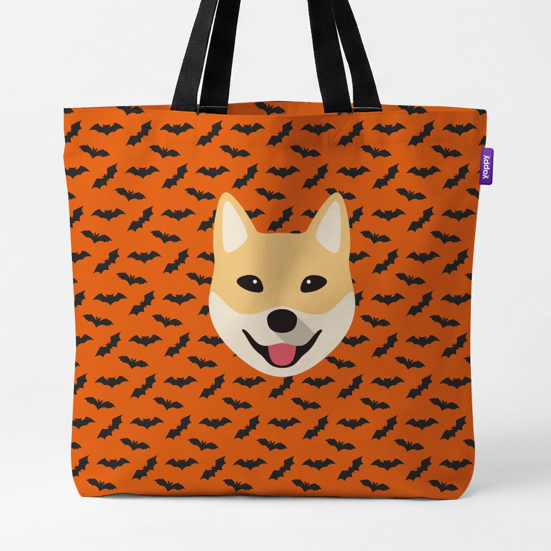 'Bat Attack' - Personalized {breedCommonName} Canvas Bag