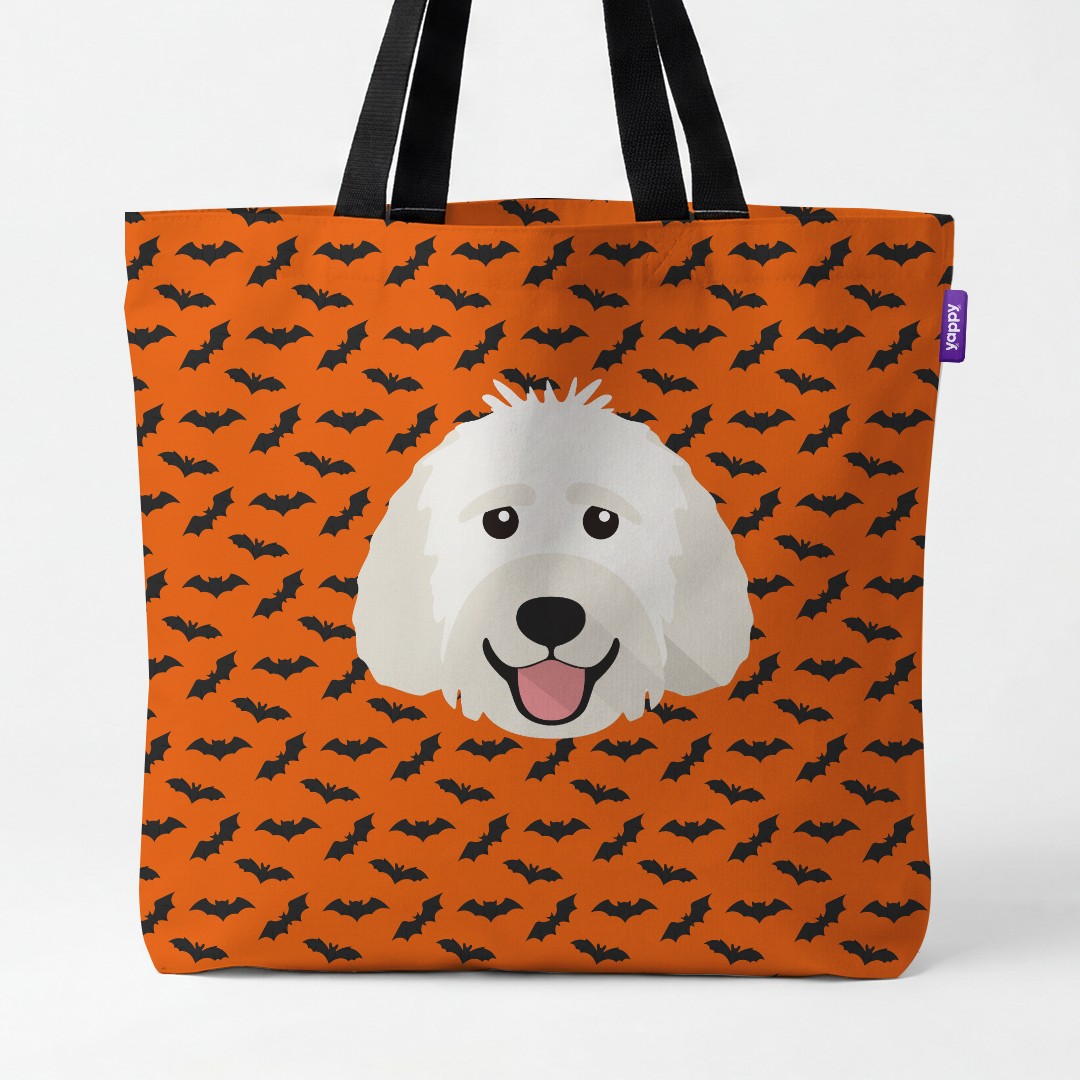 'Bat Attack' - Personalised {breedCommonName} Canvas Bag