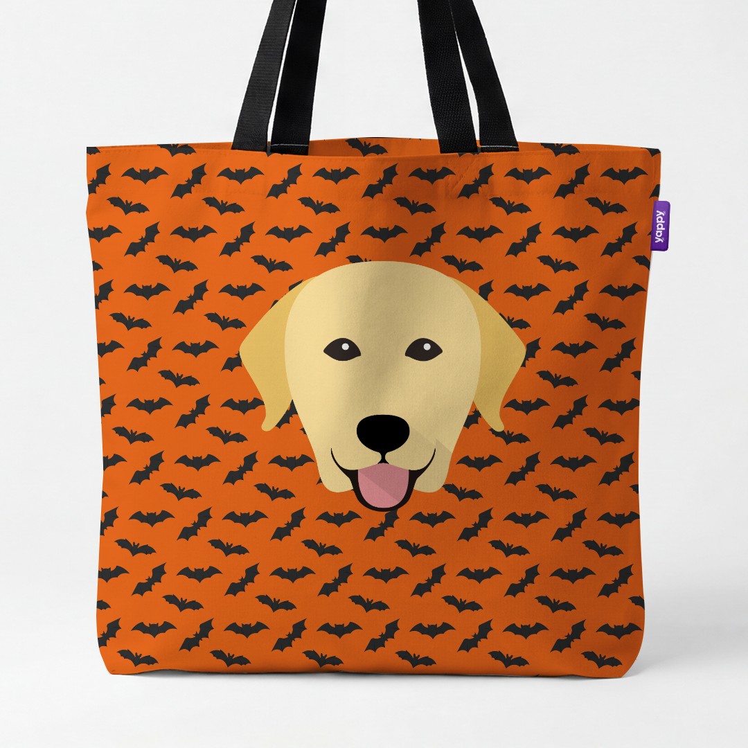 'Bat Attack' - Personalized {breedCommonName} Canvas Bag