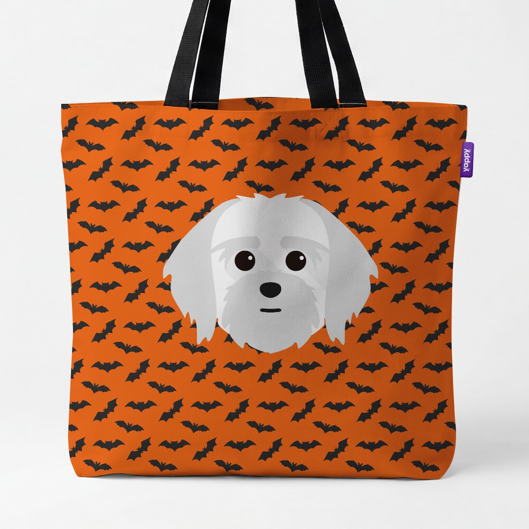 'Bat Attack' - Personalized {breedCommonName} Canvas Bag