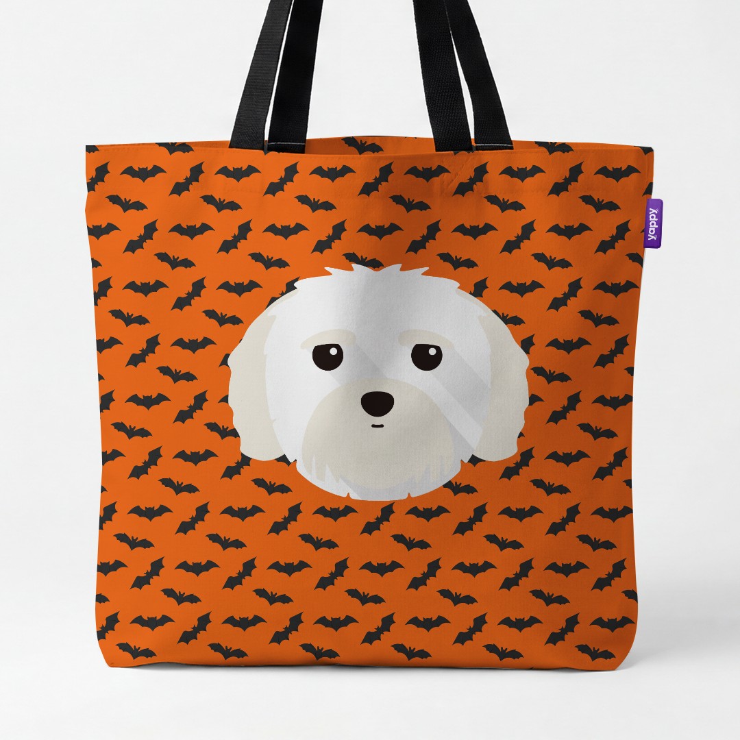 'Bat Attack' - Personalized {breedCommonName} Canvas Bag