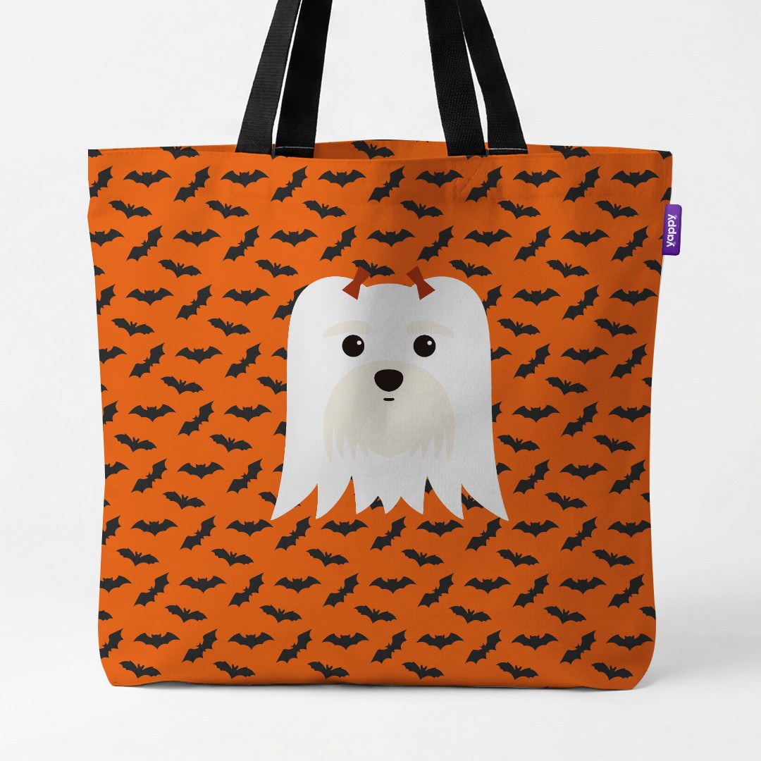 'Bat Attack' - Personalized {breedCommonName} Canvas Bag