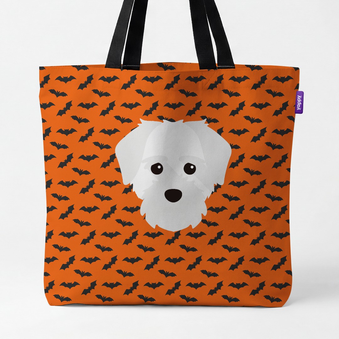 'Bat Attack' - Personalized {breedCommonName} Canvas Bag