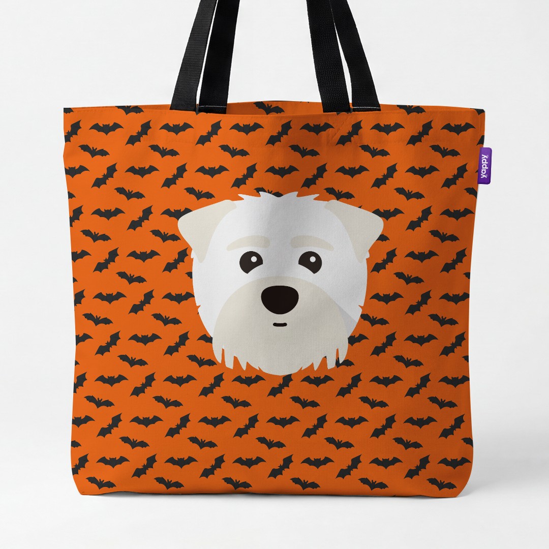 'Bat Attack' - Personalized {breedCommonName} Canvas Bag