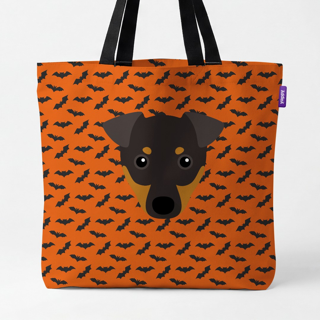 'Bat Attack' - Personalised {breedCommonName} Canvas Bag