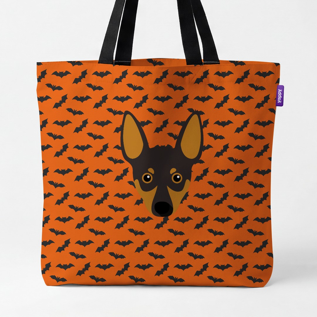 'Bat Attack' - Personalized {breedCommonName} Canvas Bag