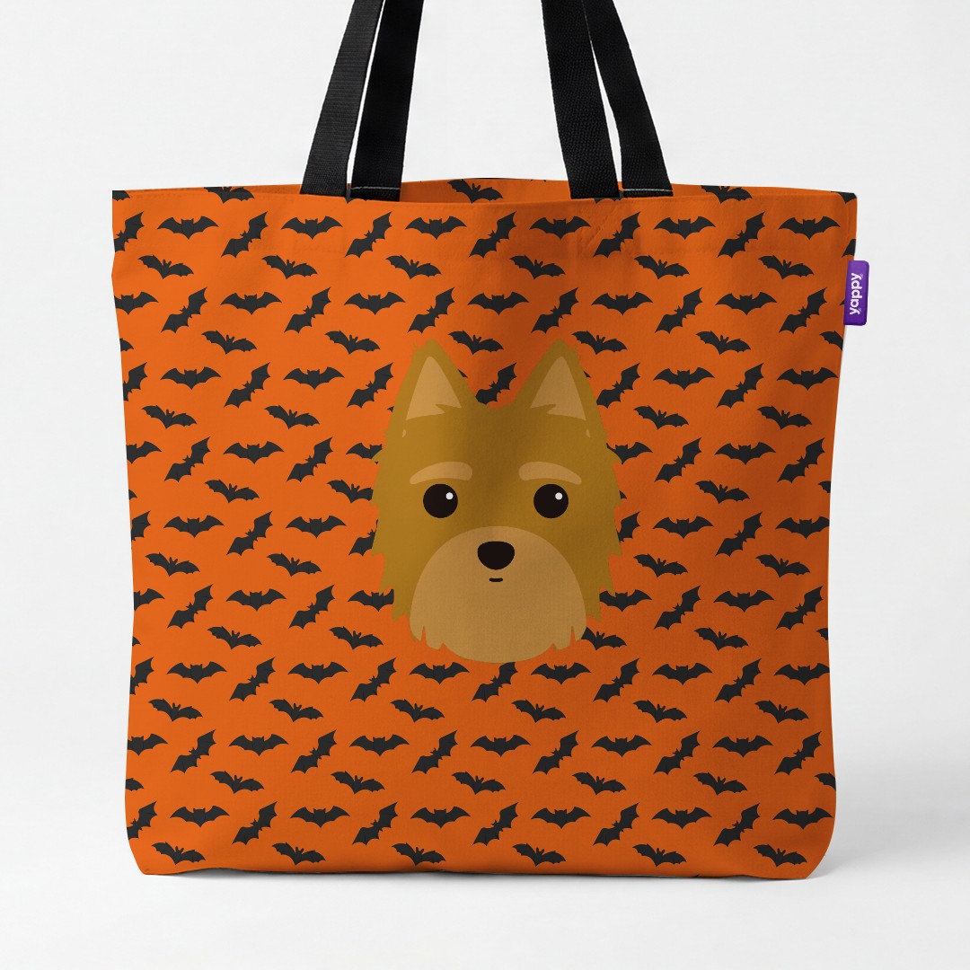 'Bat Attack' - Personalized {breedCommonName} Canvas Bag