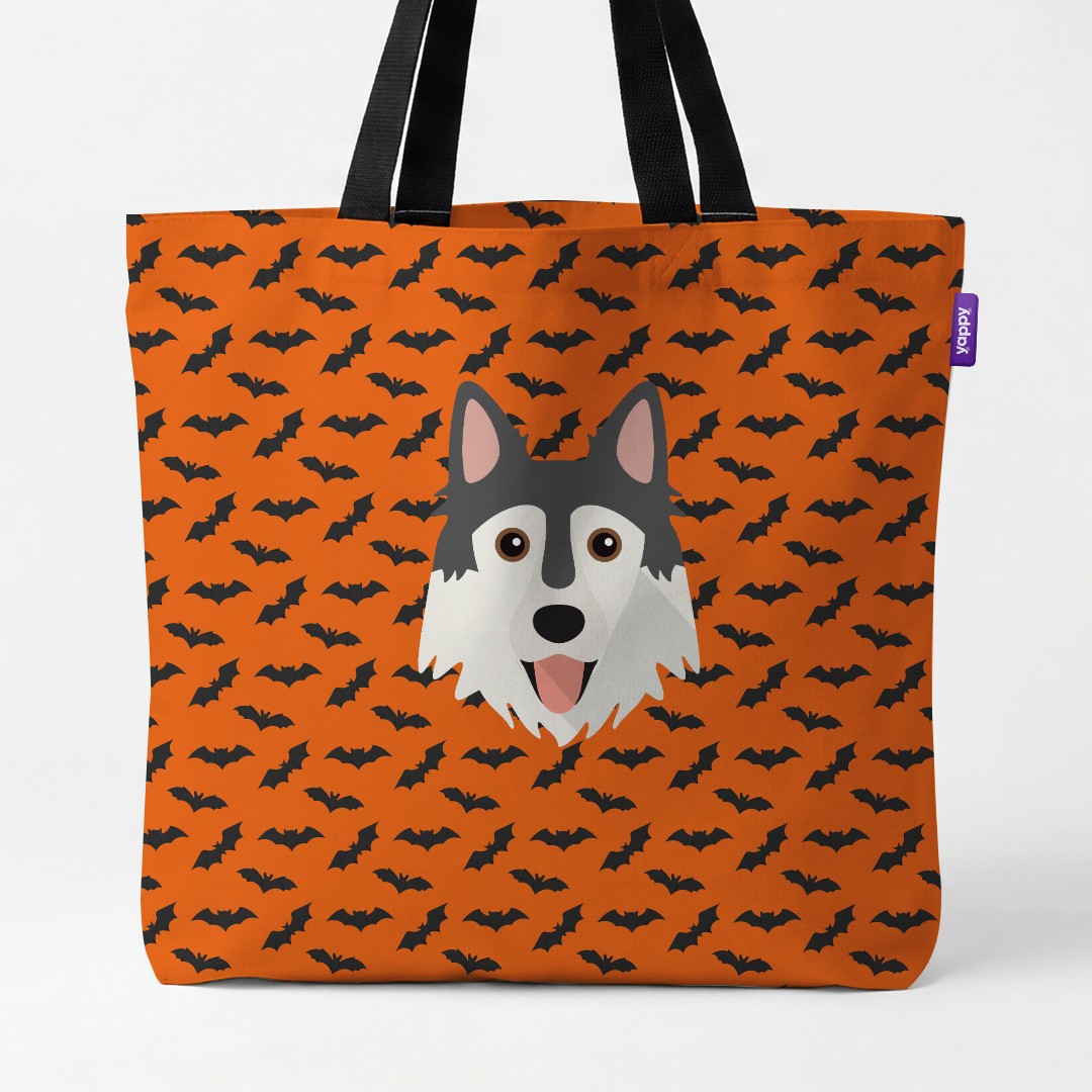'Bat Attack' - Personalized {breedCommonName} Canvas Bag