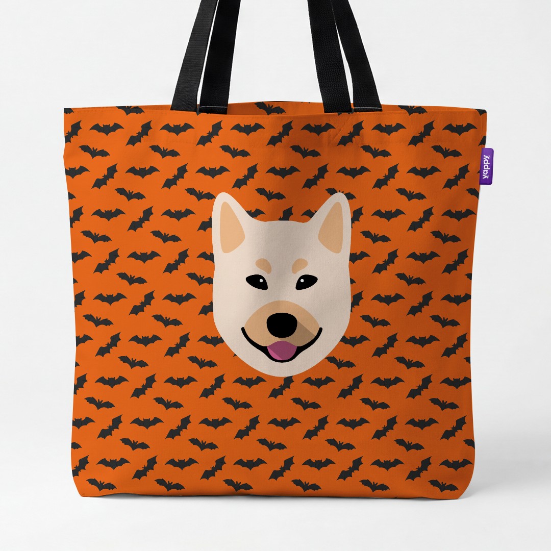 'Bat Attack' - Personalized {breedCommonName} Canvas Bag
