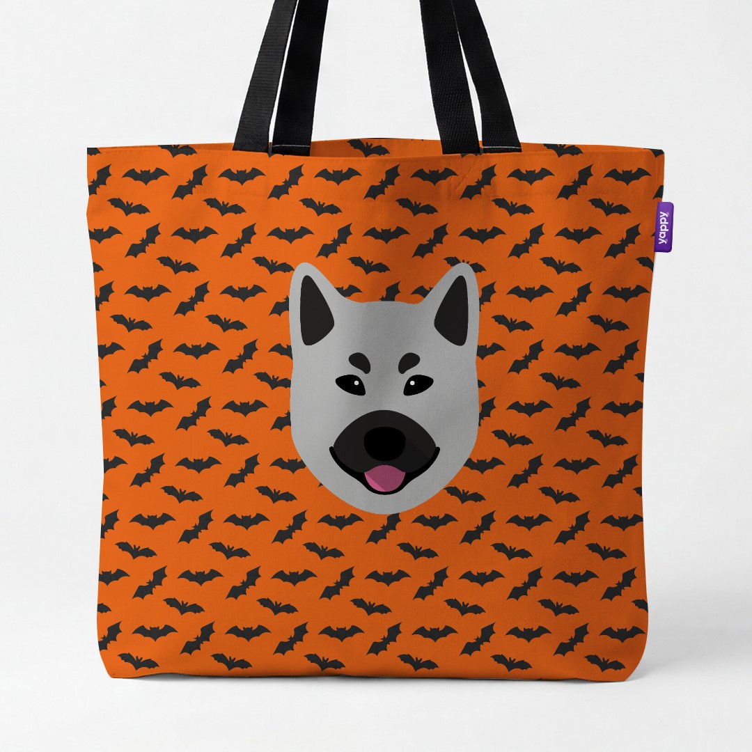 'Bat Attack' - Personalized {breedCommonName} Canvas Bag