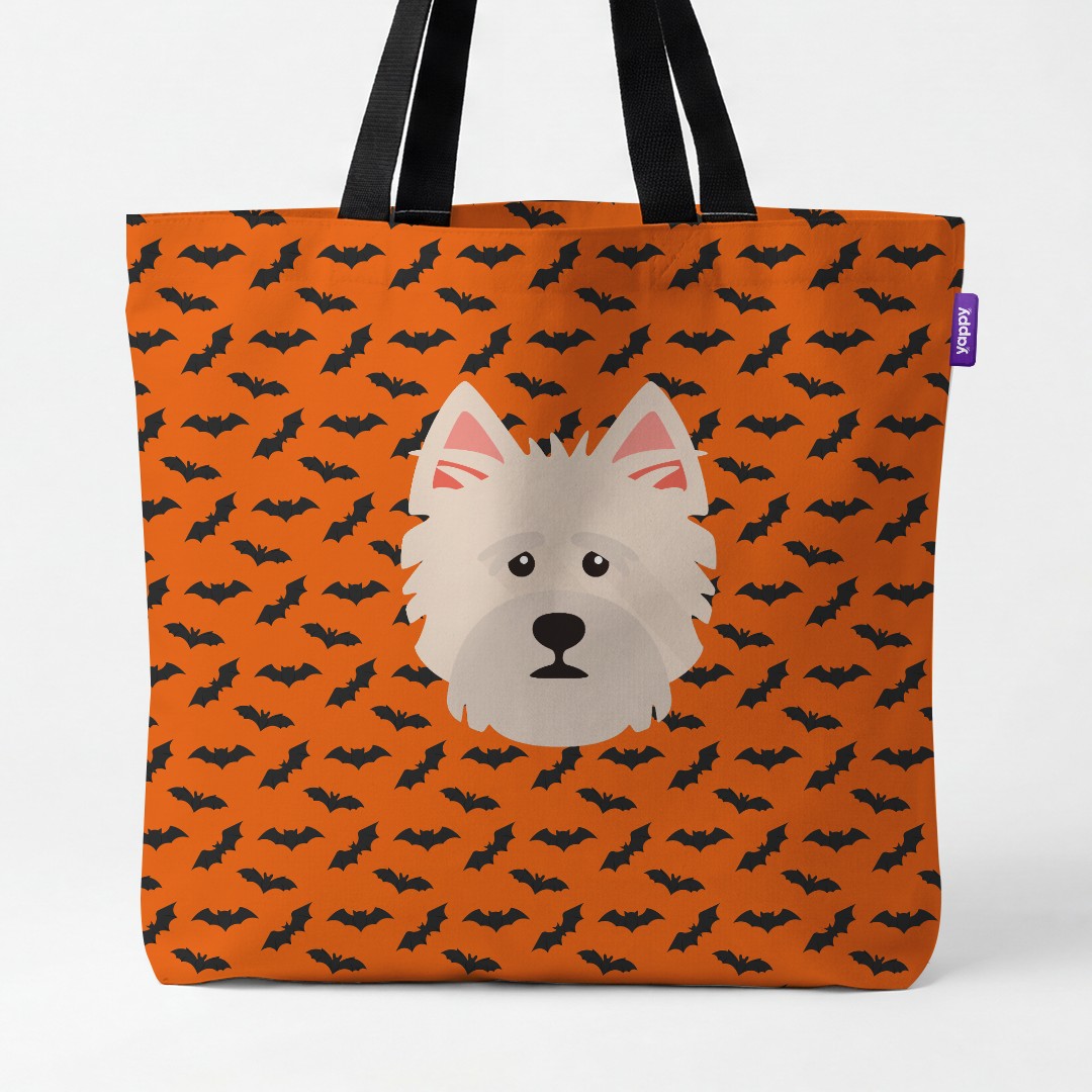 'Bat Attack' - Personalized {breedCommonName} Canvas Bag