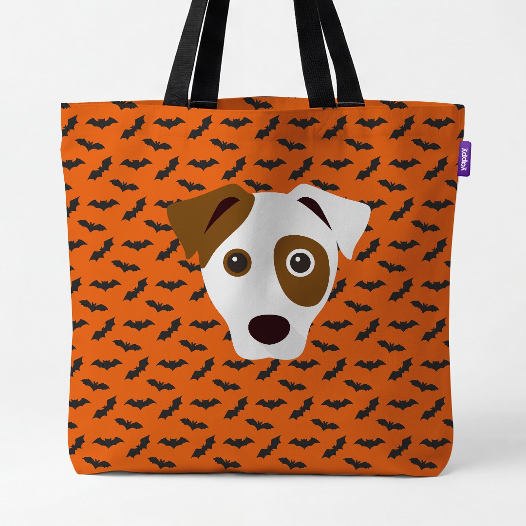 'Bat Attack' - Personalized {breedCommonName} Canvas Bag