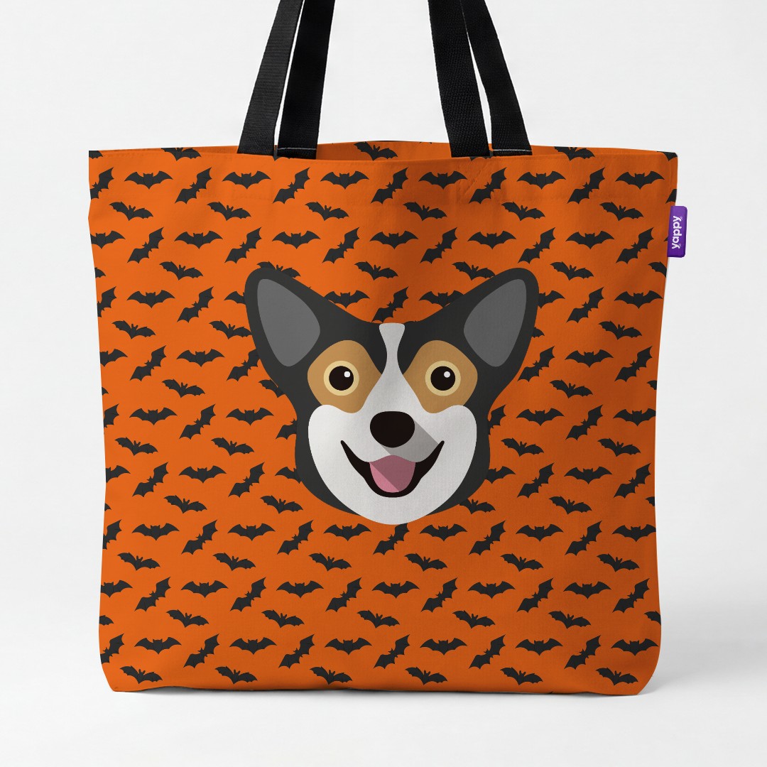 'Bat Attack' - Personalized {breedCommonName} Canvas Bag