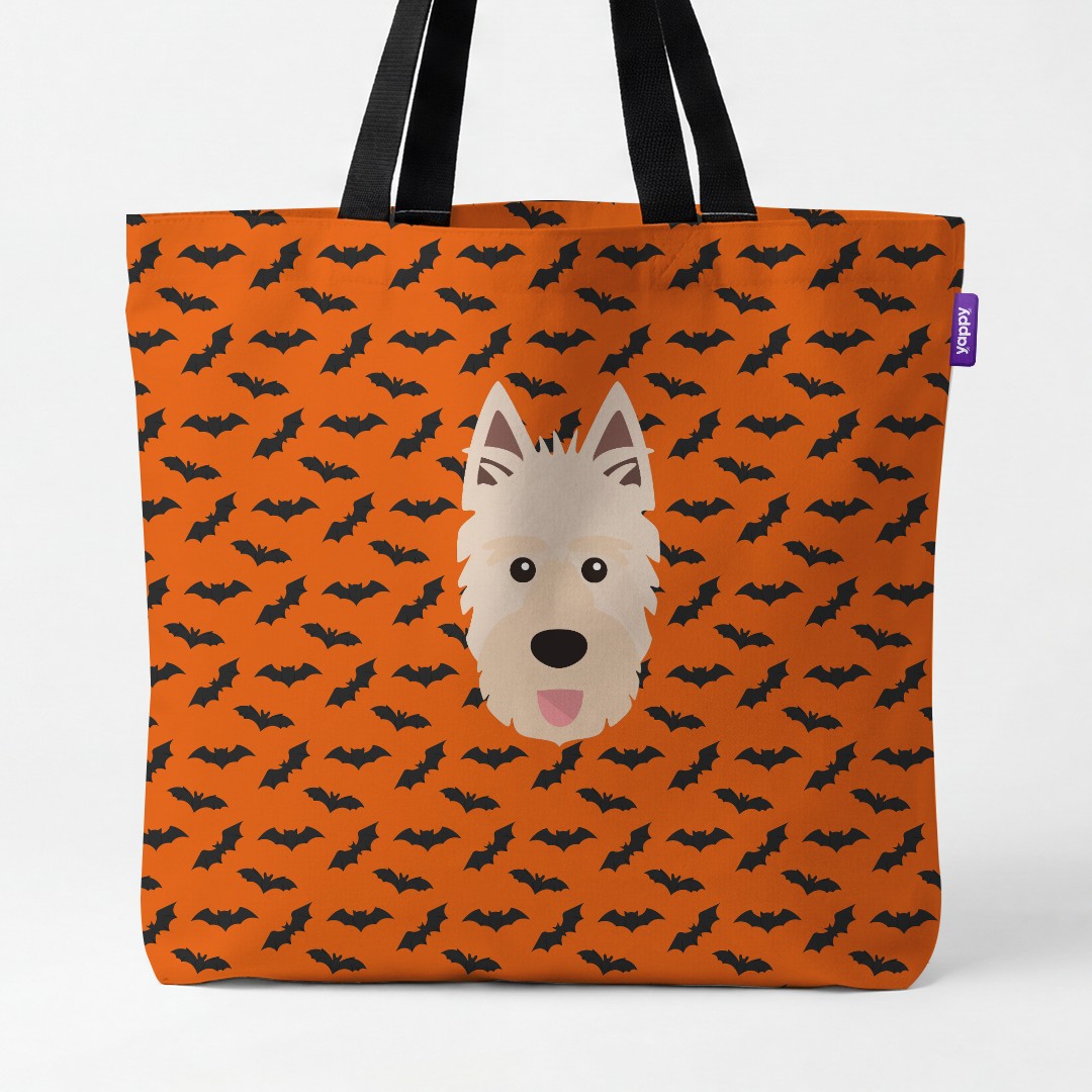 'Bat Attack' - Personalized {breedCommonName} Canvas Bag