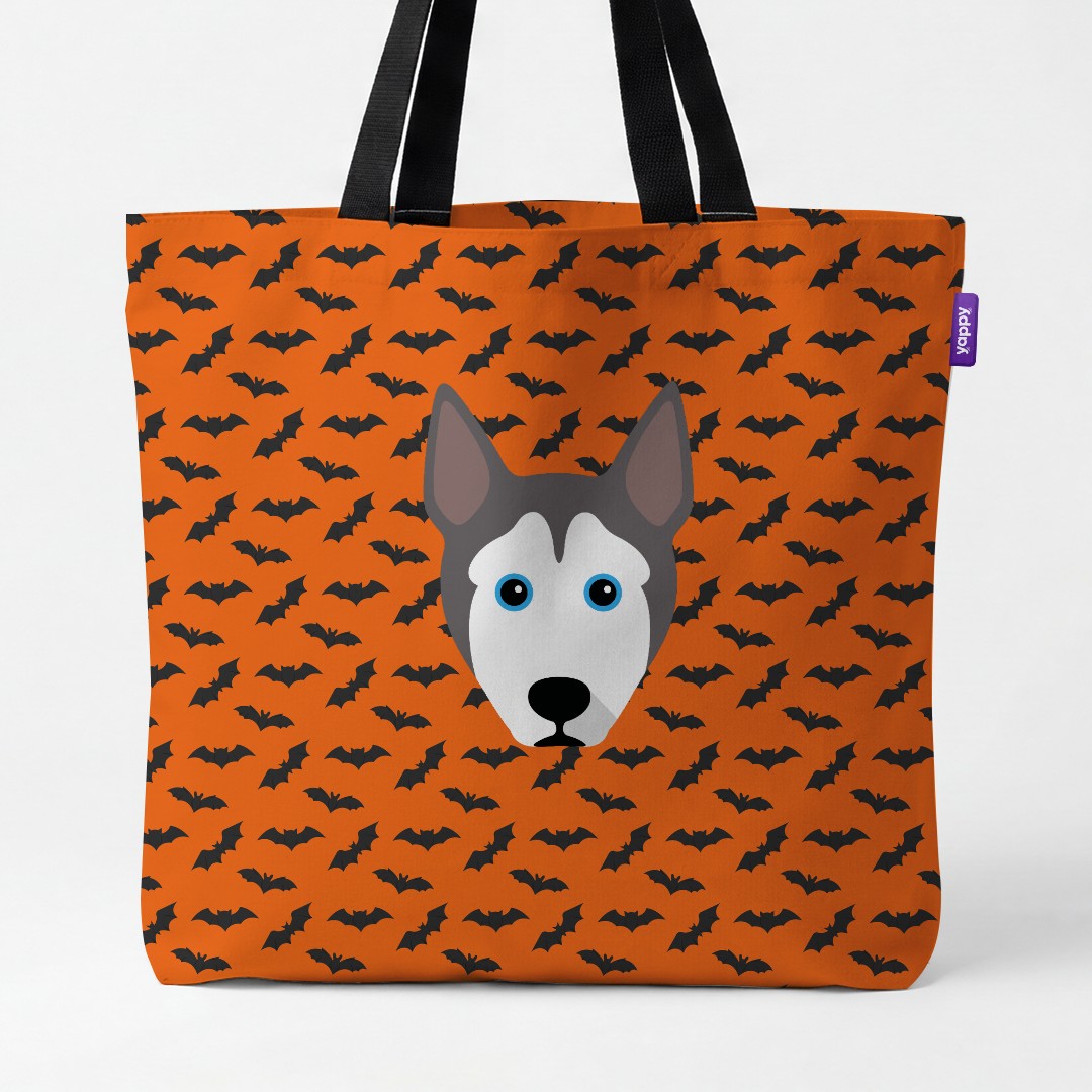 'Bat Attack' - Personalized {breedCommonName} Canvas Bag