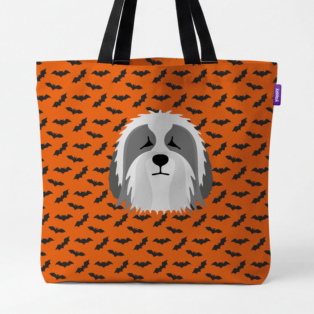 'Bat Attack' - Personalised {breedCommonName} Canvas Bag