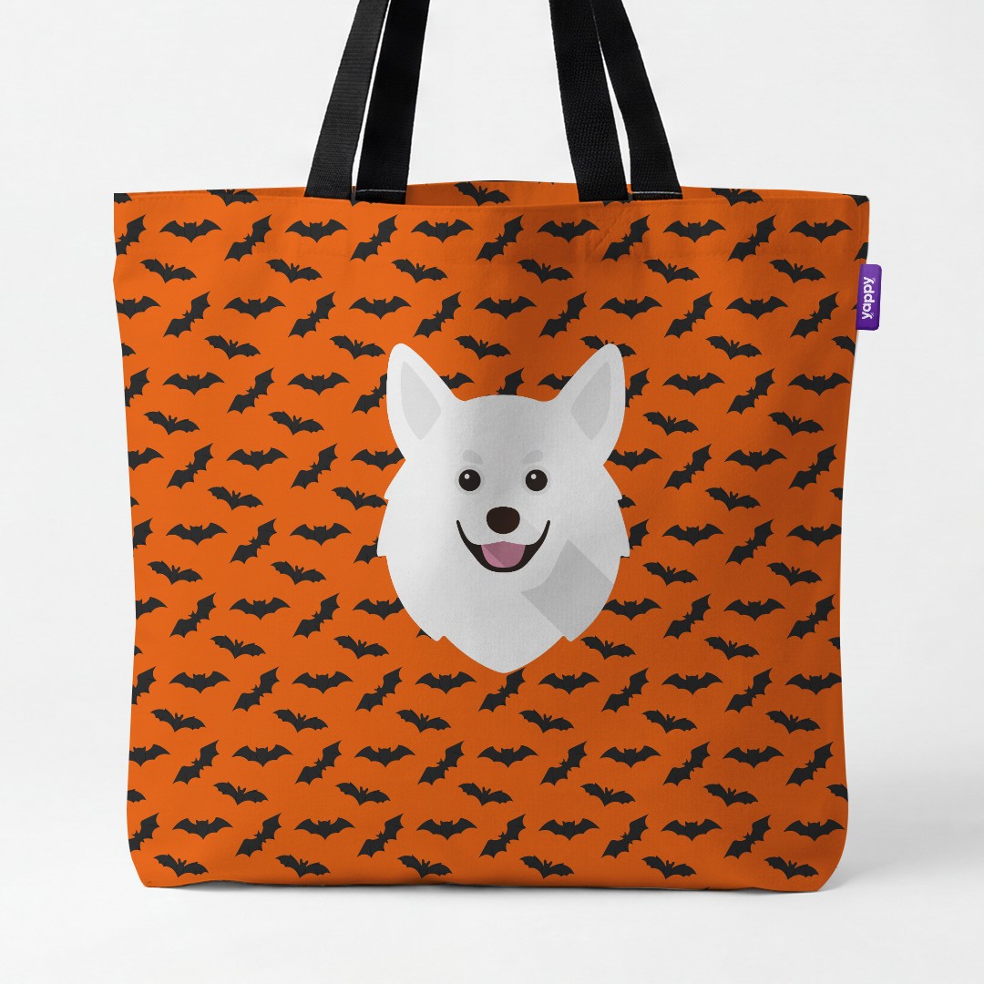 'Bat Attack' - Personalised {breedCommonName} Canvas Bag