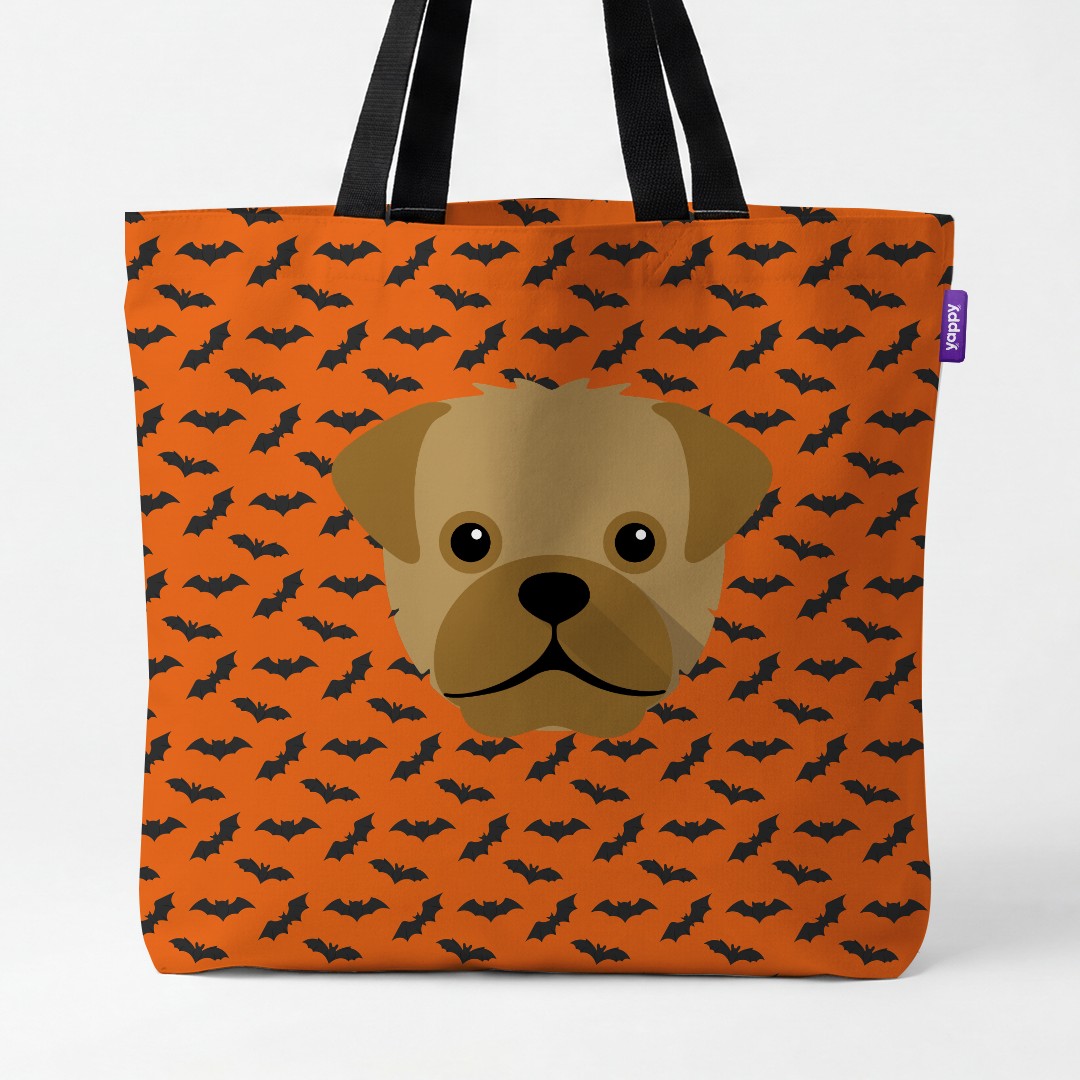 'Bat Attack' - Personalized {breedCommonName} Canvas Bag