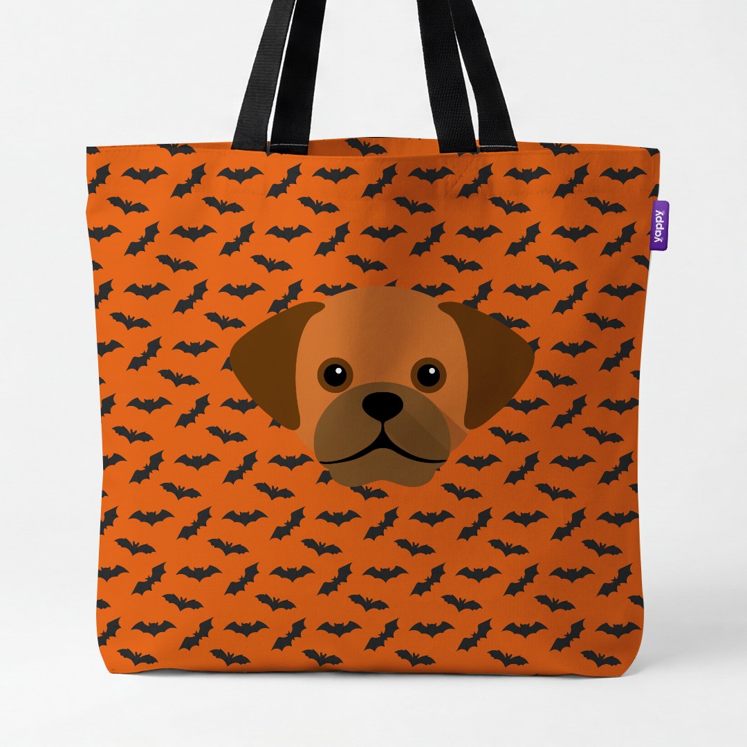 'Bat Attack' - Personalised {breedCommonName} Canvas Bag