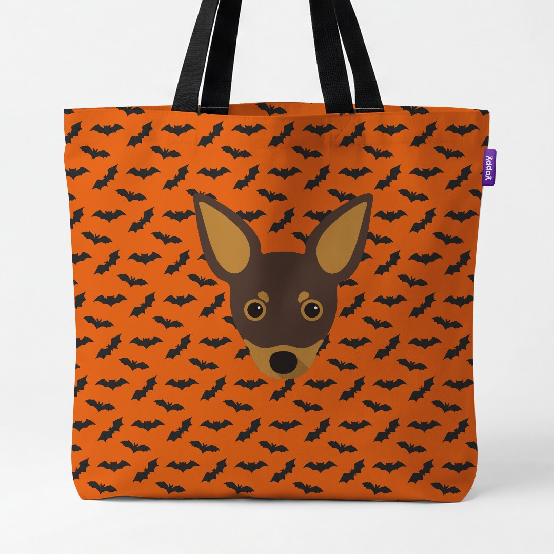 'Bat Attack' - Personalized {breedCommonName} Canvas Bag