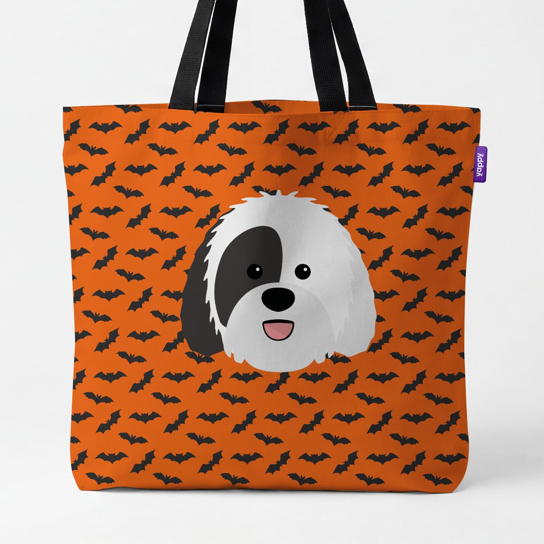 'Bat Attack' - Personalized {breedCommonName} Canvas Bag
