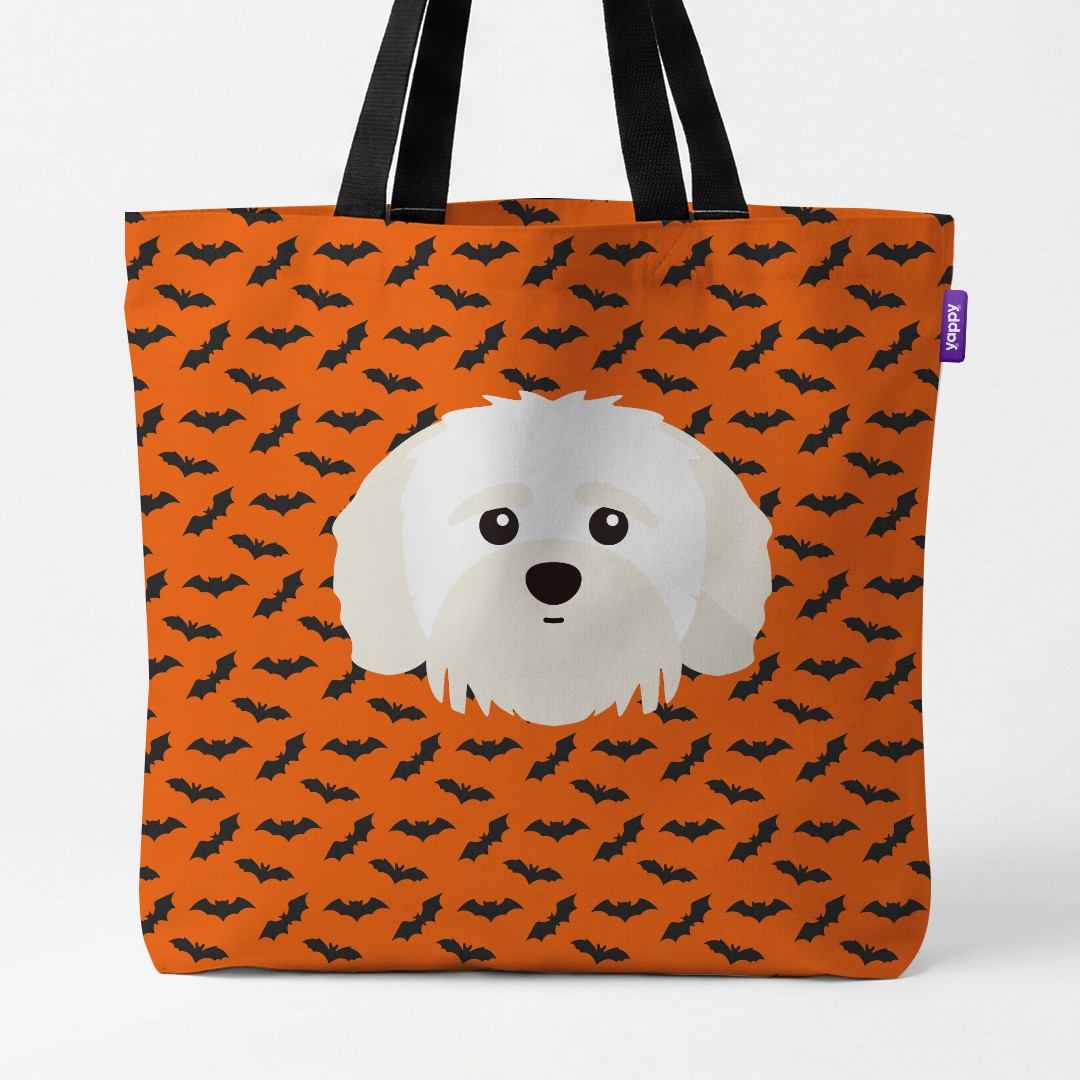 'Bat Attack' - Personalized {breedCommonName} Canvas Bag