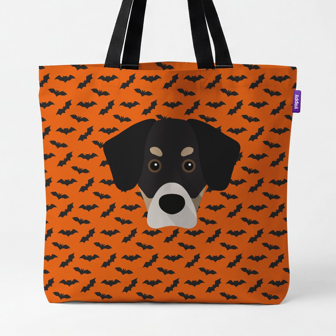 'Bat Attack' - Personalized {breedCommonName} Canvas Bag