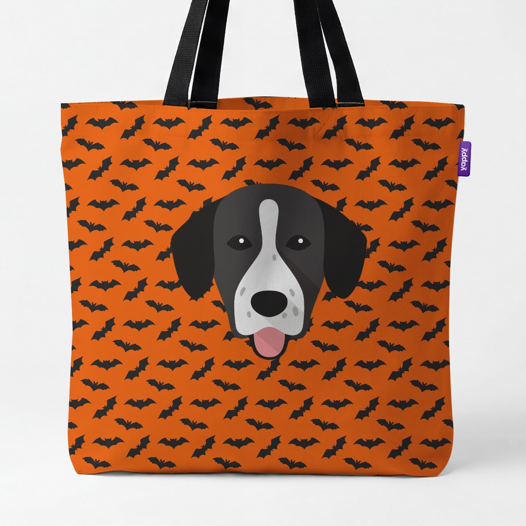 'Bat Attack' - Personalized {breedCommonName} Canvas Bag