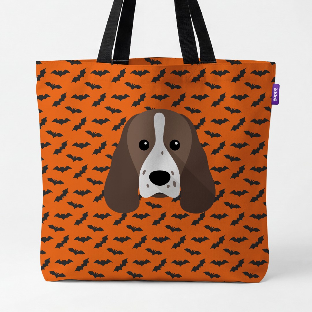 'Bat Attack' - Personalized {breedCommonName} Canvas Bag