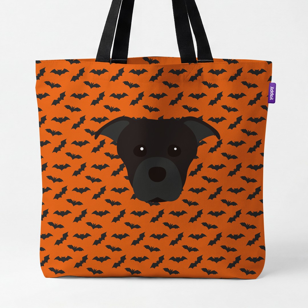 'Bat Attack' - Personalized {breedCommonName} Canvas Bag
