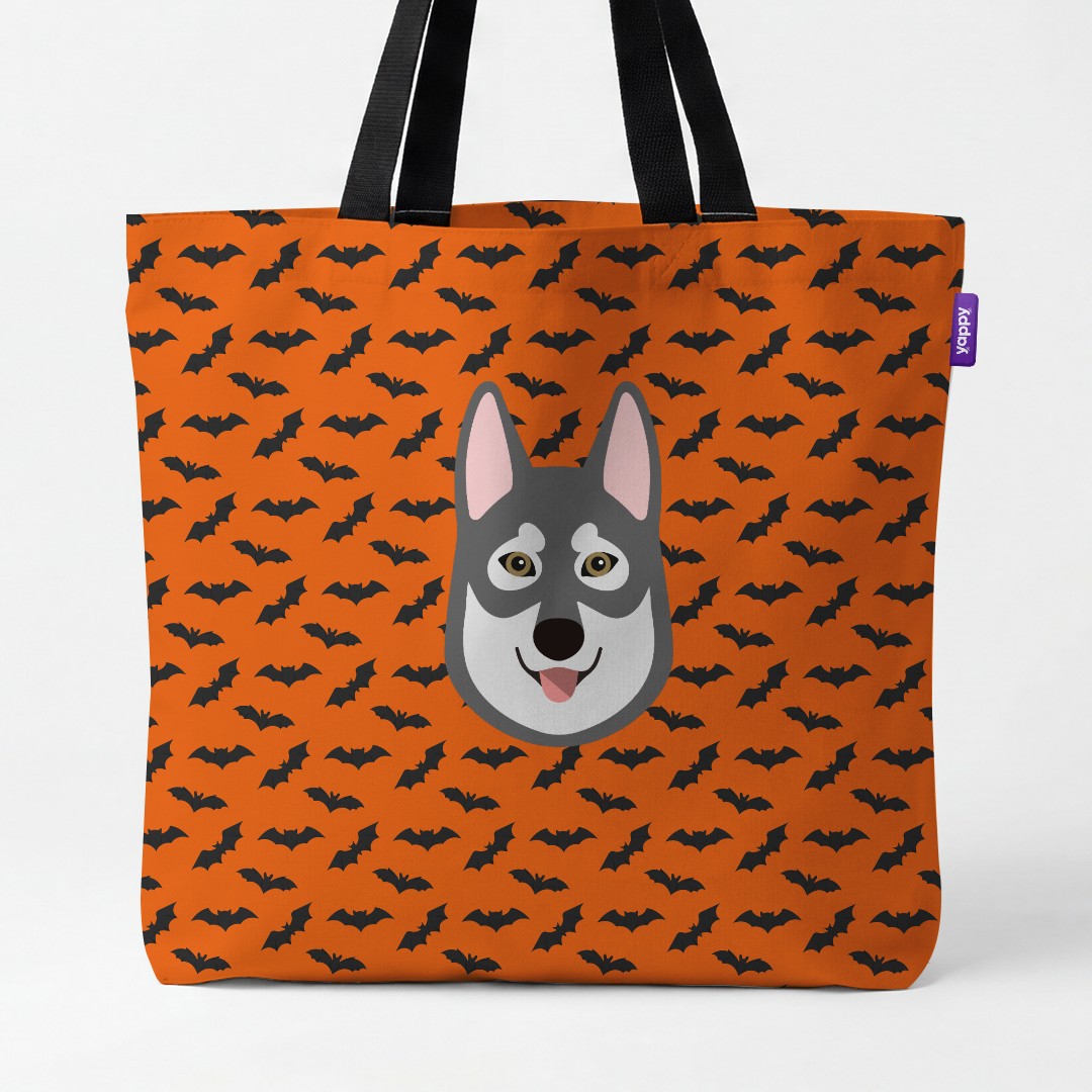 'Bat Attack' - Personalised {breedCommonName} Canvas Bag