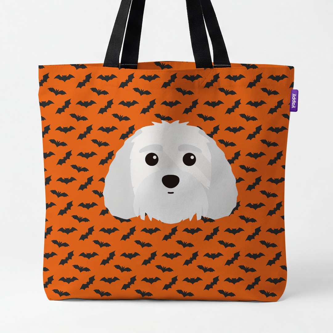 'Bat Attack' - Personalized {breedCommonName} Canvas Bag