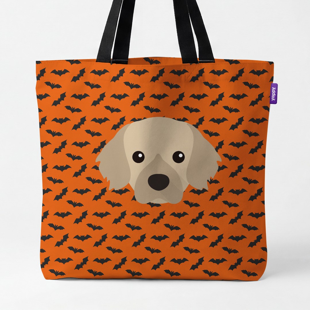 'Bat Attack' - Personalised {breedCommonName} Canvas Bag
