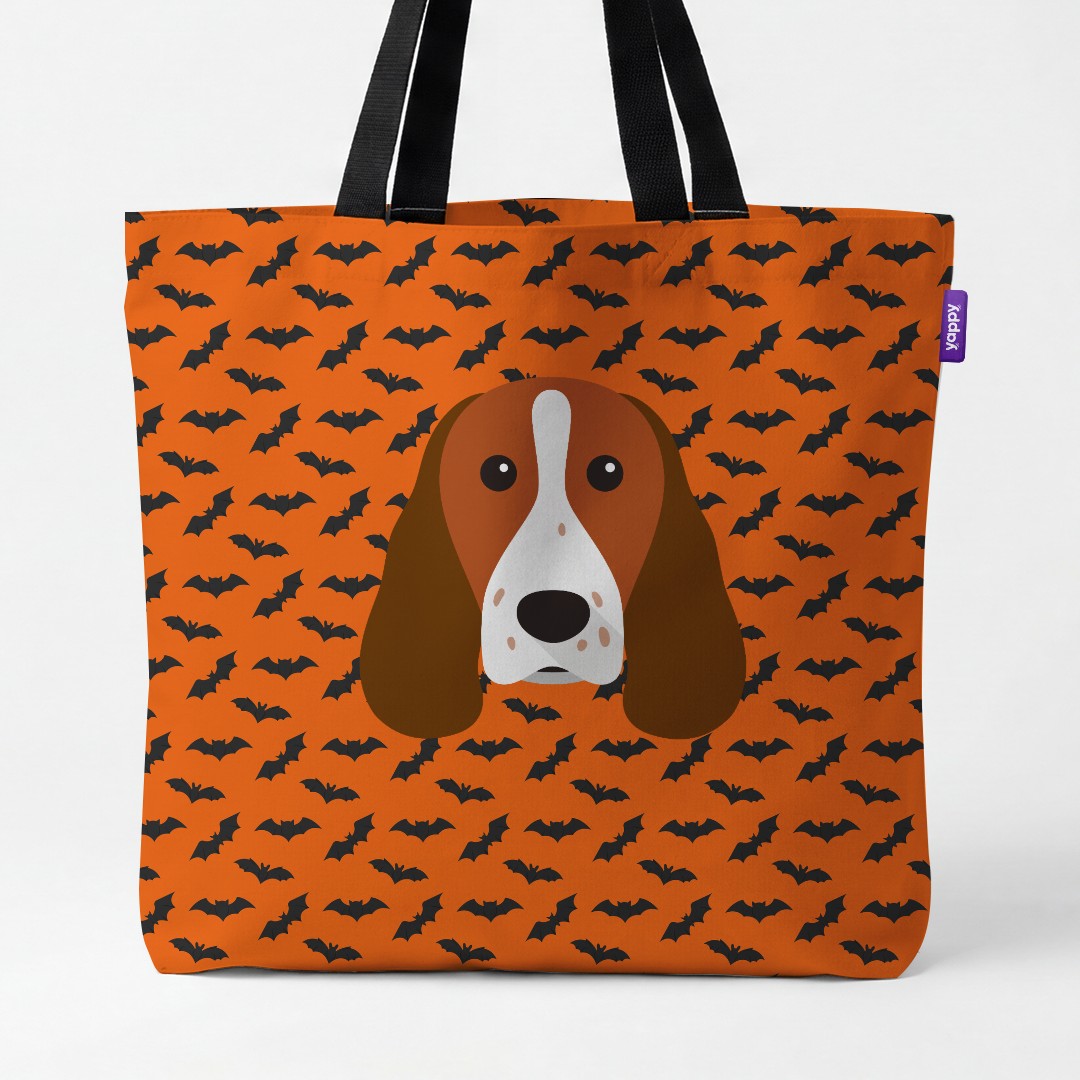 'Bat Attack' - Personalized {breedCommonName} Canvas Bag