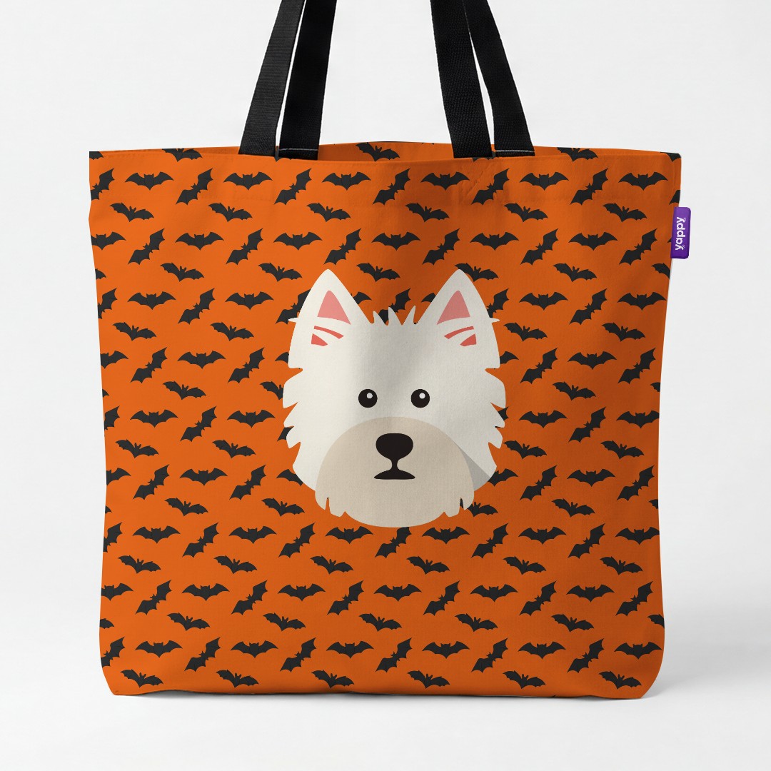 'Bat Attack' - Personalized {breedCommonName} Canvas Bag